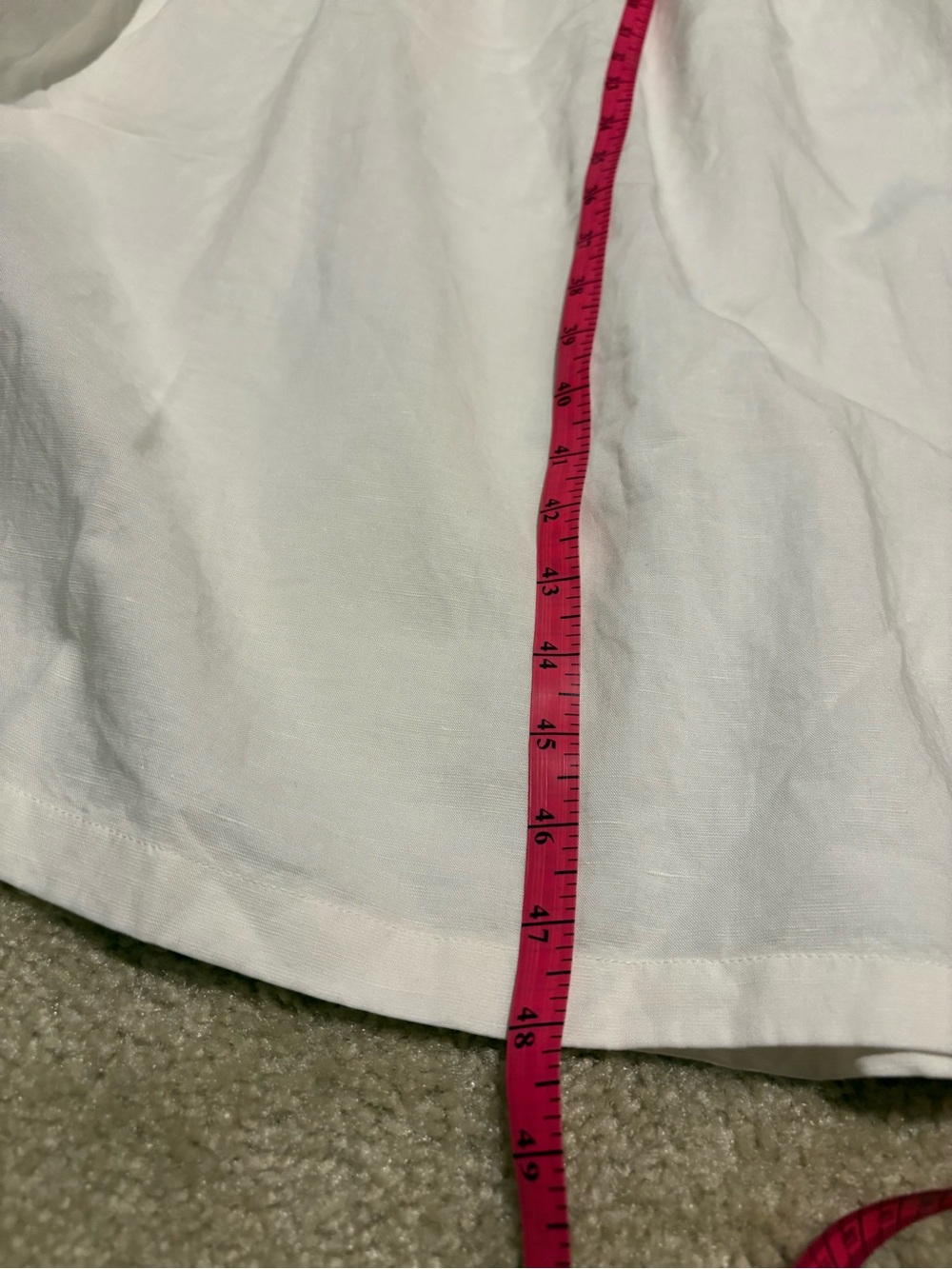 Uniqlo White Linen Blend Square-Neck Midi Dress for Girls - Picture 5 of 5